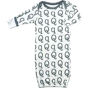 Babysoy Baby Long Sleeve Alphabet Pattern Gown/Bundler in Saudi Arabia