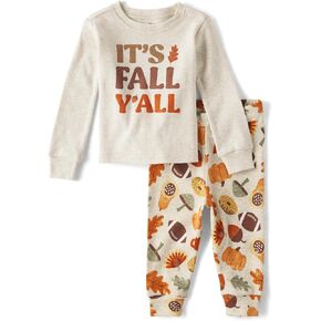 The Children's Place Baby Family Matching, Fall Harvest Pajama Sets, Cotton