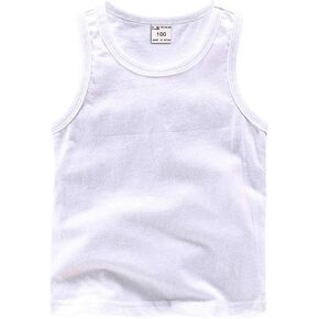 DCUTERQ Toddler Baby Boys Girls Solid Tank Tops T-Shirts Undershirts Cotton Summer Sleeveless Vest in Kuwait