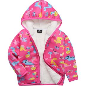 V VALANCH Toddler Fleece Jacket Baby Boys Girls Zip Up Hoodie Sweatshirt Thick Warm Clothes Spring Autumn Winter Coat 1-6T