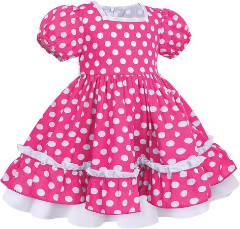 Polka Dot Dress for Girl Special Occasion Toddler Retro 1950s Vintage Classic Dresses Swing Rockabilly Tea Party Dress in Kuwait