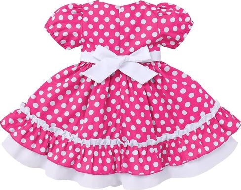 Polka Dot Dress for Girl Special Occasion Toddler Retro 1950s Vintage Classic Dresses Swing Rockabilly Tea Party Dress in Kuwait