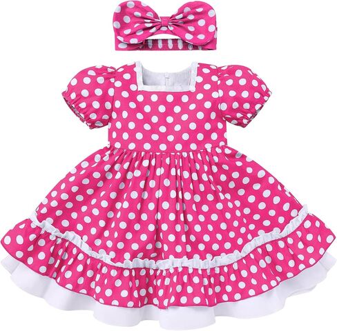 Polka Dot Dress for Girl Special Occasion Toddler Retro 1950s Vintage Classic Dresses Swing Rockabilly Tea Party Dress in Kuwait