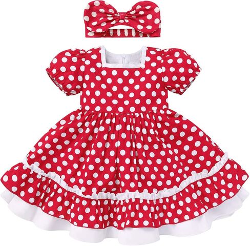 Polka Dot Dress for Girl Special Occasion Toddler Retro 1950s Vintage Classic Dresses Swing Rockabilly Tea Party Dress in Kuwait