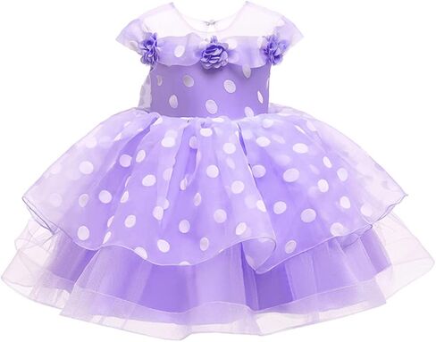 0-24 Months Baby Flower Girl Dress Kids Ruffles Lace Party Wedding Dresses in Kuwait