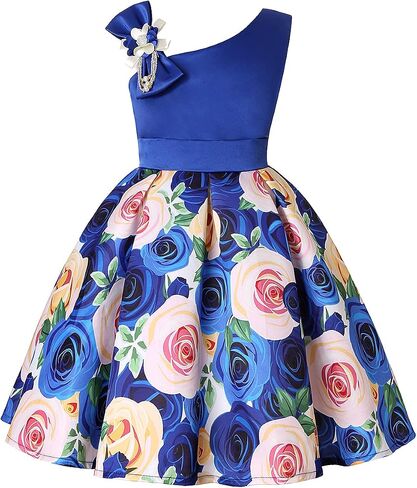 2T-9T Off Shoulder Flower Girls Dress Pageant Party Floral Formal Dresses in Saudi Arabia
