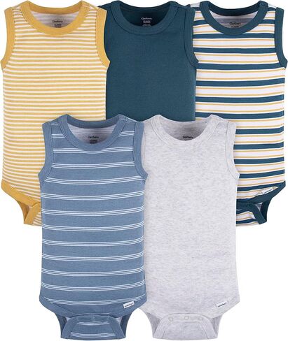 Gerber Baby Boys Multi-Pack Sleeveless Onesies Bodysuit in Kuwait