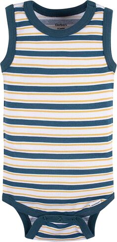 Gerber Baby Boys Multi-Pack Sleeveless Onesies Bodysuit in Kuwait