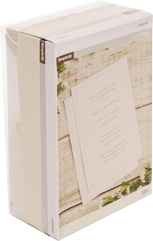 Simplicity Black and White Scroll Wedding Invitation Kit, 25pc, 6'' W x 6'' H - in Saudi Arabia