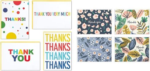 Hallmark Thank You Cards Assortment, Primary Colors (48 Thank You Notes for Kids and Adults) for Graduation, Baby Shower, Birthdays, All Occasion in Saudi Arabia