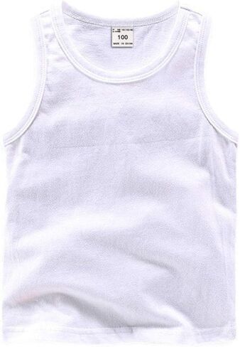DCUTERQ Toddler Baby Boys Girls Solid Tank Tops T-Shirts Undershirts Cotton Summer Sleeveless Vest in Kuwait