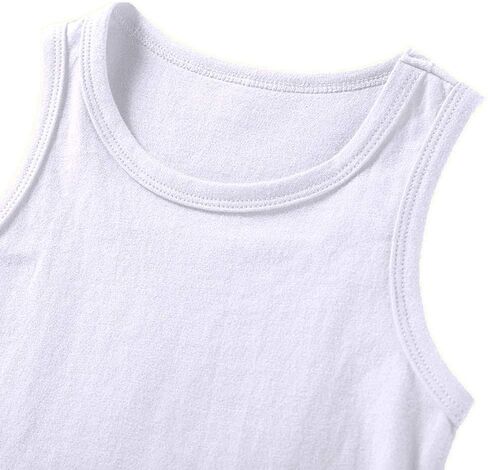 DCUTERQ Toddler Baby Boys Girls Solid Tank Tops T-Shirts Undershirts Cotton Summer Sleeveless Vest in Kuwait