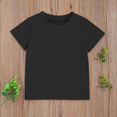 Toddler Baby Girls Boys Cotton Basic Layering T Shirts Tops Shorts Sleeve Tee Shirt Baby Summer Clothes in Saudi Arabia