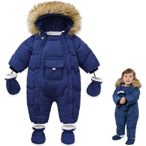 UVIPC Baby Toddler Winter Thick Coat Snowsuit Snow wear Romper Footie Outwear with Hooded in Saudi Arabia