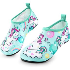 Sunnywoo Water Shoes for Kids Girls Boys，Toddler Kids Swim Water Shoes Quick Dry Non-Slip Water Skin Barefoot Sports Shoes Aqua Socks for Beach Outdoor Sports