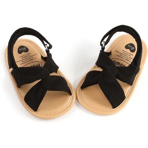 Meckior Baby Toddler Infant Girls PU Leather Soft Closed Toe Summer Sandals Flower Princess Flat Shoes in Saudi Arabia