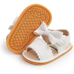 Sawimlgy Baby Girls Boys Sandals Summer Flowers Shoe Rubber Sole PU Leather Mesh Infant Toddler First Walkers Princess Dress Outdoor Shoes in Saudi Arabia