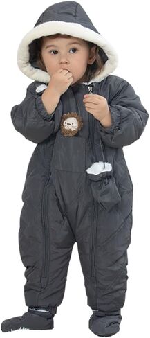 UVIPC Baby Toddler Winter Thick Coat Snowsuit Snow wear Romper Footie Outwear with Hooded in Saudi Arabia