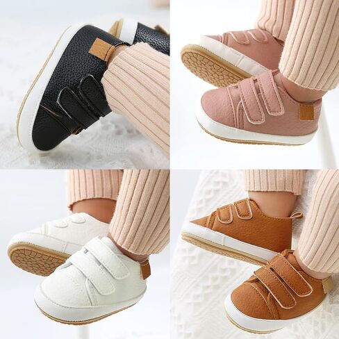 Clowora Baby Boys Girls Shoes Non-Slip Rubber Sole Sneakers Infant First Walking Toddler Crib Shoes Newborn Loafers Flats. in Saudi Arabia