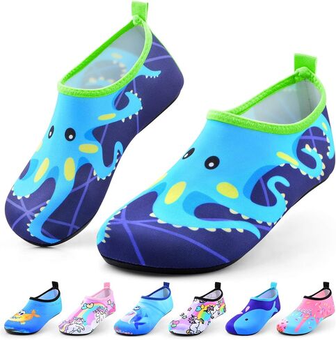 Sunnywoo Water Shoes for Kids Girls Boys，Toddler Kids Swim Water Shoes Quick Dry Non-Slip Water Skin Barefoot Sports Shoes Aqua Socks for Beach Outdoor Sports in Saudi Arabia