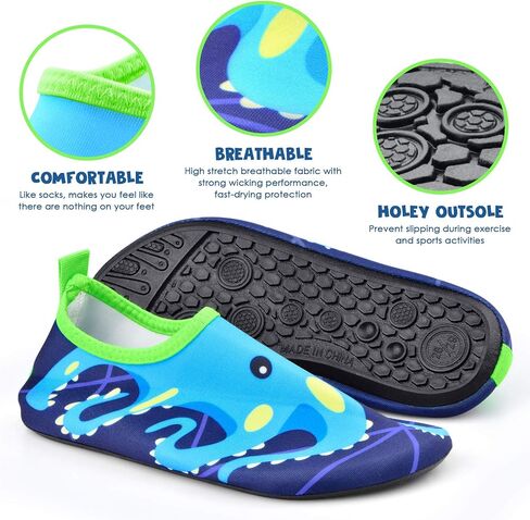 Sunnywoo Water Shoes for Kids Girls Boys，Toddler Kids Swim Water Shoes Quick Dry Non-Slip Water Skin Barefoot Sports Shoes Aqua Socks for Beach Outdoor Sports in Saudi Arabia