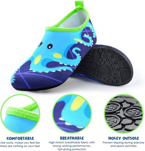 Sunnywoo Water Shoes for Kids Girls Boys，Toddler Kids Swim Water Shoes Quick Dry Non-Slip Water Skin Barefoot Sports Shoes Aqua Socks for Beach Outdoor Sports in Saudi Arabia