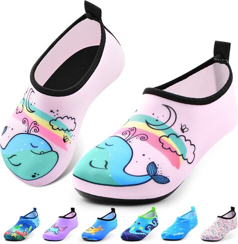 Sunnywoo Water Shoes for Kids Girls Boys，Toddler Kids Swim Water Shoes Quick Dry Non-Slip Water Skin Barefoot Sports Shoes Aqua Socks for Beach Outdoor Sports in Saudi Arabia