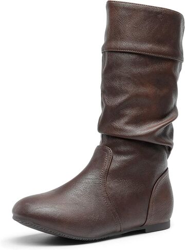 DREAM PAIRS Girl's Faux Fur Lined Knee High Winter Riding Boots(Toddler/Little Kid/Big Kid) in Kuwait
