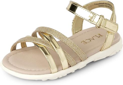 The Children's Place Unisex-Child and Toddler Girls Glitter Sandals in Saudi Arabia