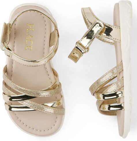 The Children's Place Unisex-Child and Toddler Girls Glitter Sandals in Saudi Arabia