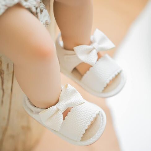 Sawimlgy Baby Girls Boys Sandals Summer Flowers Shoe Rubber Sole PU Leather Mesh Infant Toddler First Walkers Princess Dress Outdoor Shoes in Saudi Arabia