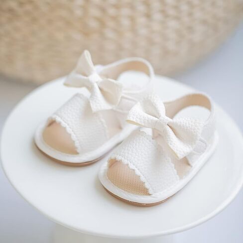 Sawimlgy Baby Girls Boys Sandals Summer Flowers Shoe Rubber Sole PU Leather Mesh Infant Toddler First Walkers Princess Dress Outdoor Shoes in Saudi Arabia