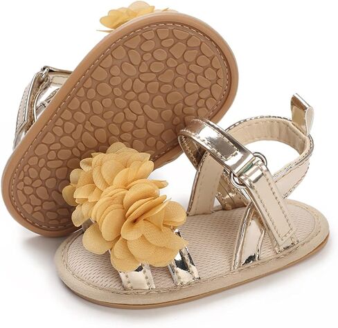 E-FAK Infant Baby Girls Sandals Summer Crib PU Leather Bowknot Soft Anti-Slip Rubber Sole Toddler First Walkers Shoes in Kuwait