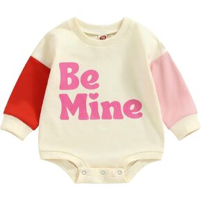 Sasaerucure Newborn Infant Baby Girl Boy Oversized Sweatshirt Romper Long Sleeve Bodysuit Fall Winter Outfit Tops Shirts