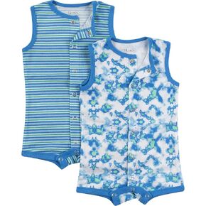Hanes unisex-baby Ultimate Sleeveless Rompers for Boys & Girls, 2-pack in Saudi Arabia