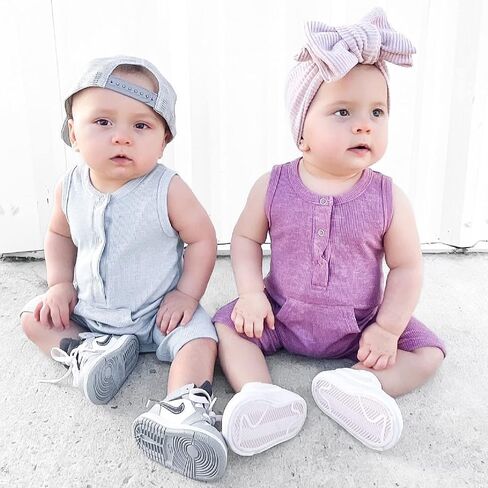 Newborn Baby Boy Girl Solid Romper Unisex Infant Knit Ribbed Sleeveless Jumpsuit Bodysuit Summer Clothes Outfits in Saudi Arabia