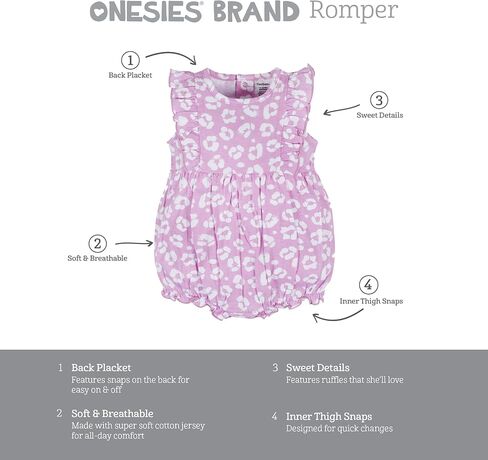 Onesies Brand Baby Girls' 3-pack Romper in Saudi Arabia