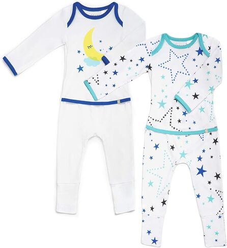 OETEO Oeko-Tex Certified Cotton Easy-To-Wear Baby Romper Convertible Footies and Mittens-Adaptive Gtube Coverall Sleeper Pack in Saudi Arabia