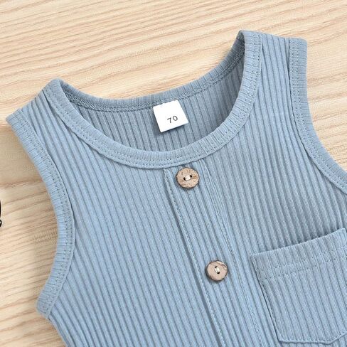 Newborn Summer Baby Boy Girl Rompers Bodysuit Jumpsuit Playsuit One Piece Outfit Clothes in Kuwait