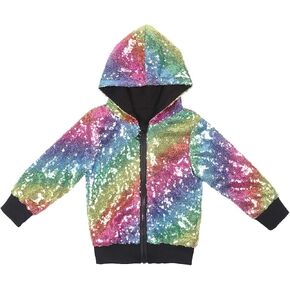 Cilucu Kids Jackets Girls Boys Sequin Zipper Coat Jacket for Toddler Birthday Christmas Clothes in Saudi Arabia