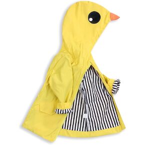 Toddler Baby Boy Girl Duck Raincoat Cute Cartoon Hoodie Zipper Coat Outfit in Saudi Arabia
