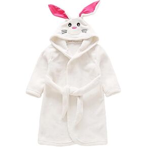 JUNG KOOK Toddler Baby boys Girls Cartoon Bathrobe Flannel Robe Winter Night-robe