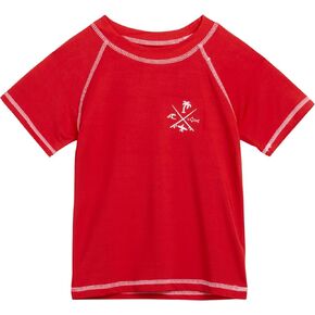 Toddler Boys' Rash Guard Shirt - Short Sleeve Swim Shirt for Babies (Size: 2T-4T) in Saudi Arabia
