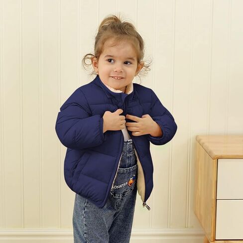 سترة XMWEALTHY للأطفال البنات والأولاد بغطاء للرأس معطف شتوي للأطفال الصغار سترات صوفية مبطنة دافئة in Kuwait
