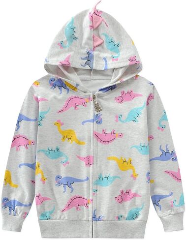 DDSOL Baby Girl Zip-up Jacket Toddler Hoodie Sweatshirt Light Winter Coat Fall Outwear 2t-7t in Saudi Arabia