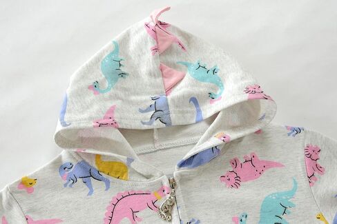 DDSOL Baby Girl Zip-up Jacket Toddler Hoodie Sweatshirt Light Winter Coat Fall Outwear 2t-7t in Saudi Arabia