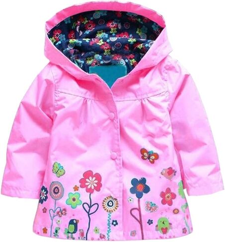 معطف Arshiner Girl Baby Kid مقاوم للماء بغطاء للرأس معطف واق من المطر بغطاء للرأس in Kuwait