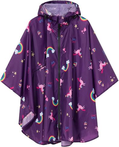 SaphiRose Lightweight Kids Rain Poncho Waterproof Jacket Zipper Up Rain Coat in Saudi Arabia
