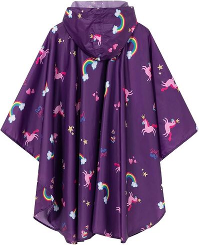 SaphiRose Lightweight Kids Rain Poncho Waterproof Jacket Zipper Up Rain Coat in Saudi Arabia