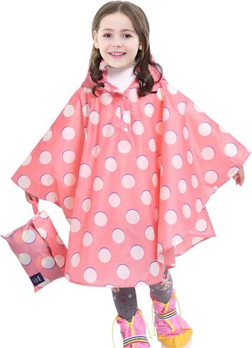 AIWUHE Kids Rain Poncho Cartoon Raincoat Jacket Cute Rain Coat Toddler Boys Girls Rain Cape Light Waterproof Hoodie Outwear in Saudi Arabia